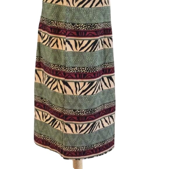 Kathie Lee Collection Multi-Print S/L V-Neck Dress Size 12 - Picture 6 of 16